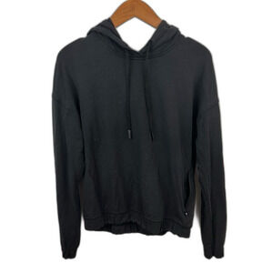 Lululemon Black Twisted & Tucked Pullover Hoodie Size 8 Athletic Gym